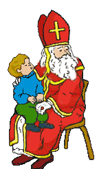 kind op schoot bij sinterklaas